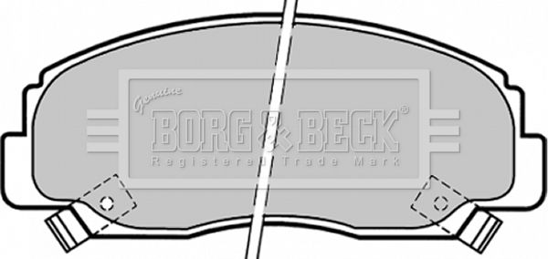 BORG & BECK Комплект тормозных колодок, дисковый тормоз BBP1341